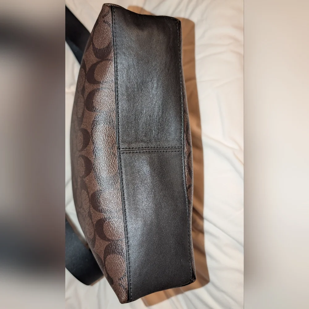 Coach Charles Small Messenger Signature PVC Leather Brown NWT